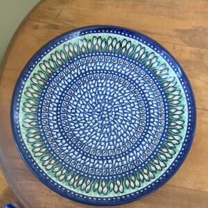Boleslawiec Unikat Polish Pottery Dinner Plate Artist J Chyla